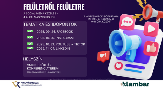 Felületről felületre - 4 alkalmas workshop a social média használatáról