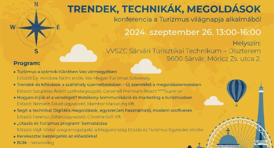 Trendek, technikák, megoldások - turisztikai konferencia a Turizmus Világnapja alkalmából