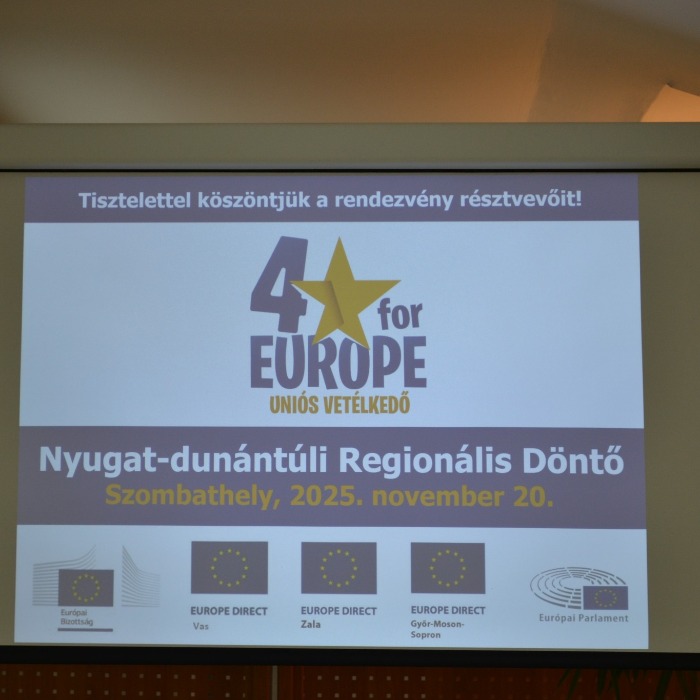 4 FOR EUROPE  európai uniós tematikájú országos tanulmányi verseny középiskolás diákoknak