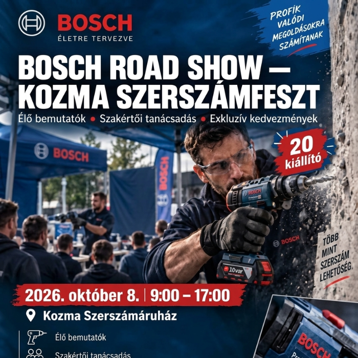 Bosch Road Show  - Meghívó szakmai napra