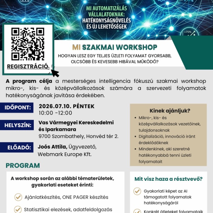 Hogyan lesz egy teljes üzleti folyamat gyorsabb, olcsóbb és kevesebb hibával működő? - MI szakmai workshop