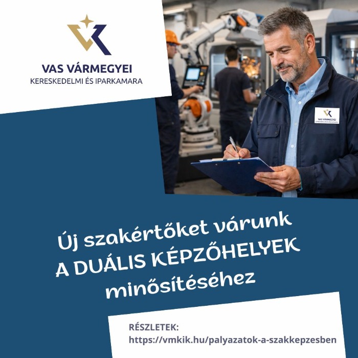 Új szakértőket várunk a duális képzőhelyek minősítéséhez